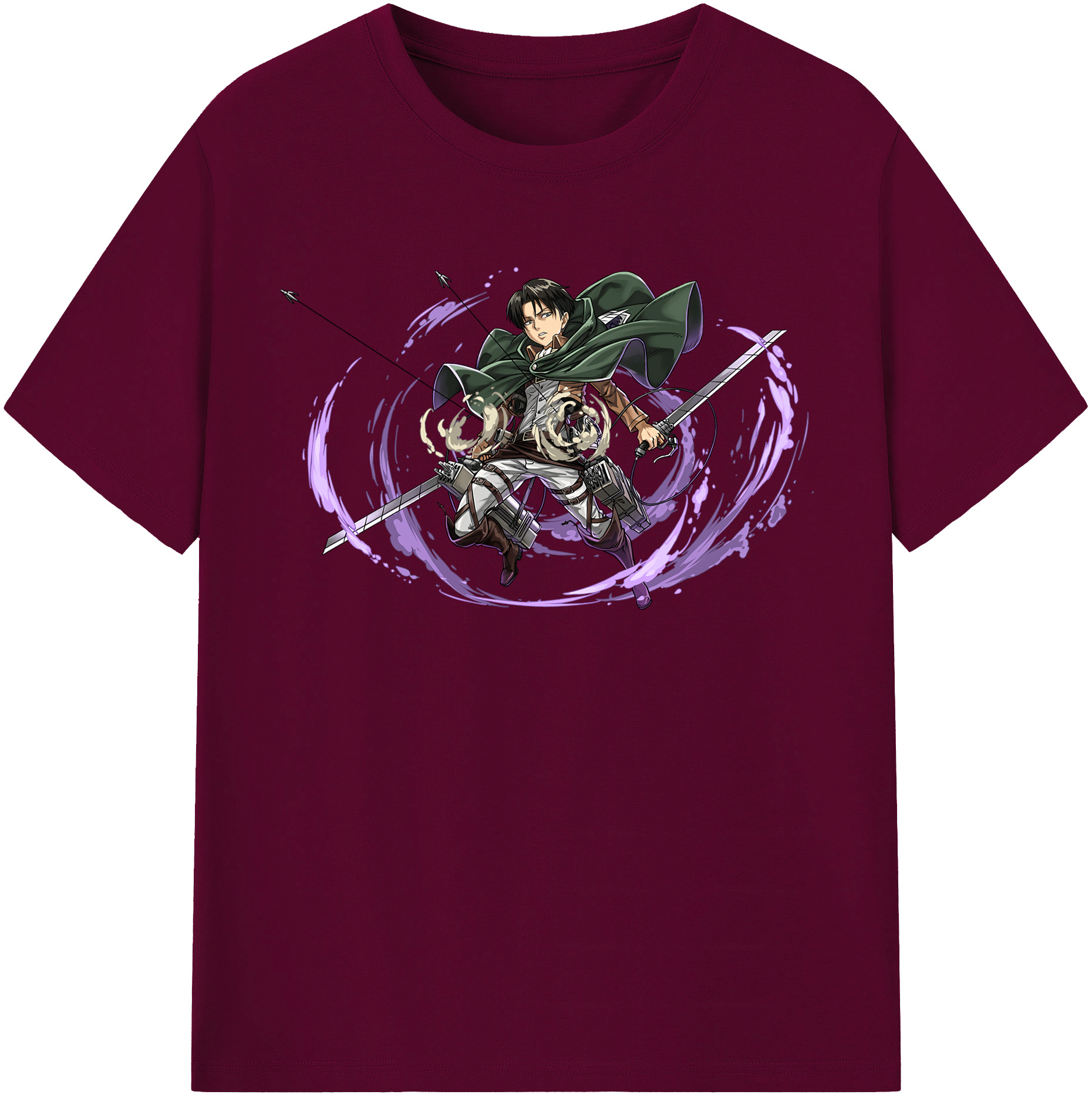 （画像用） 進撃の巨人 リヴァイ·アッカーマン Attack on Titan Levi Ackerman レディースカジュアルプリントTシャツ（綿100％）